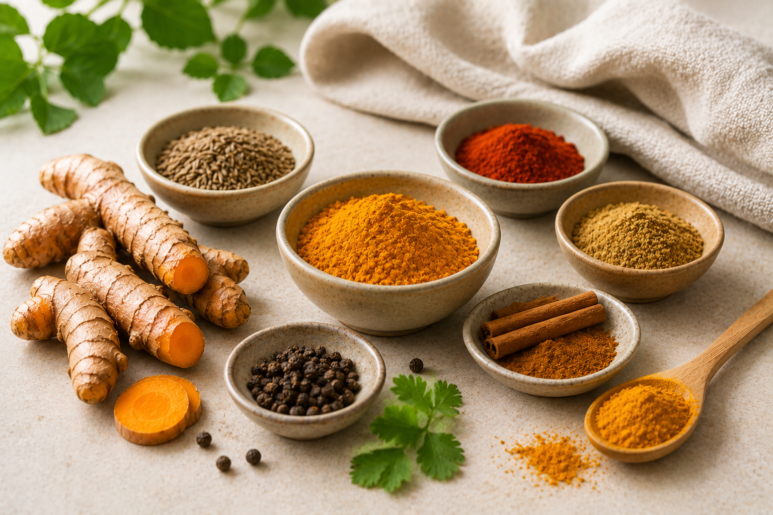 Mezcla de especias para curry casero con cúrcuma