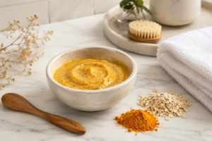 Exfoliante de cúrcuma: beneficios reales, cómo usarlo y cuándo evitarlo